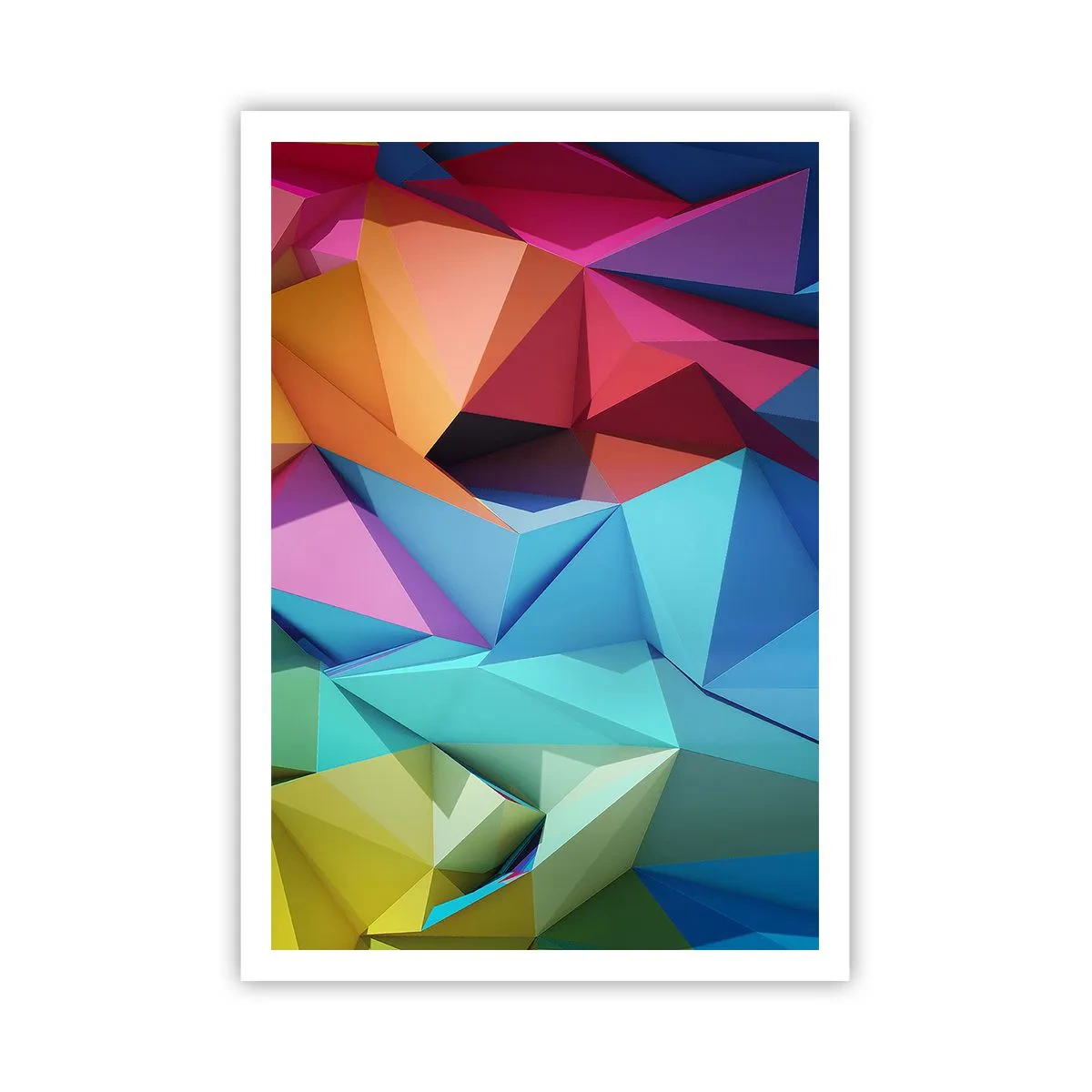 Poszter - Szivárvány origami - 70x100 cm