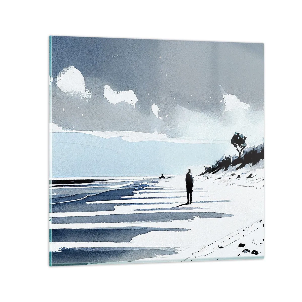 Üveg kép - Egyedül - 60x60 cm