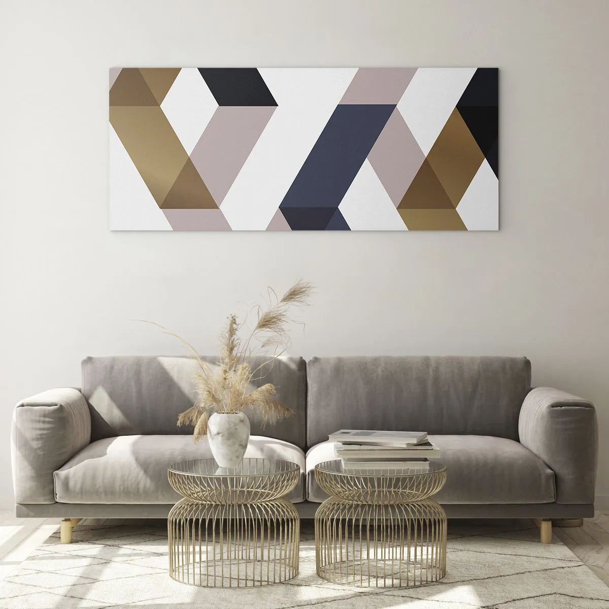 Üveg kép - Síkok és szögek - 120x50 cm