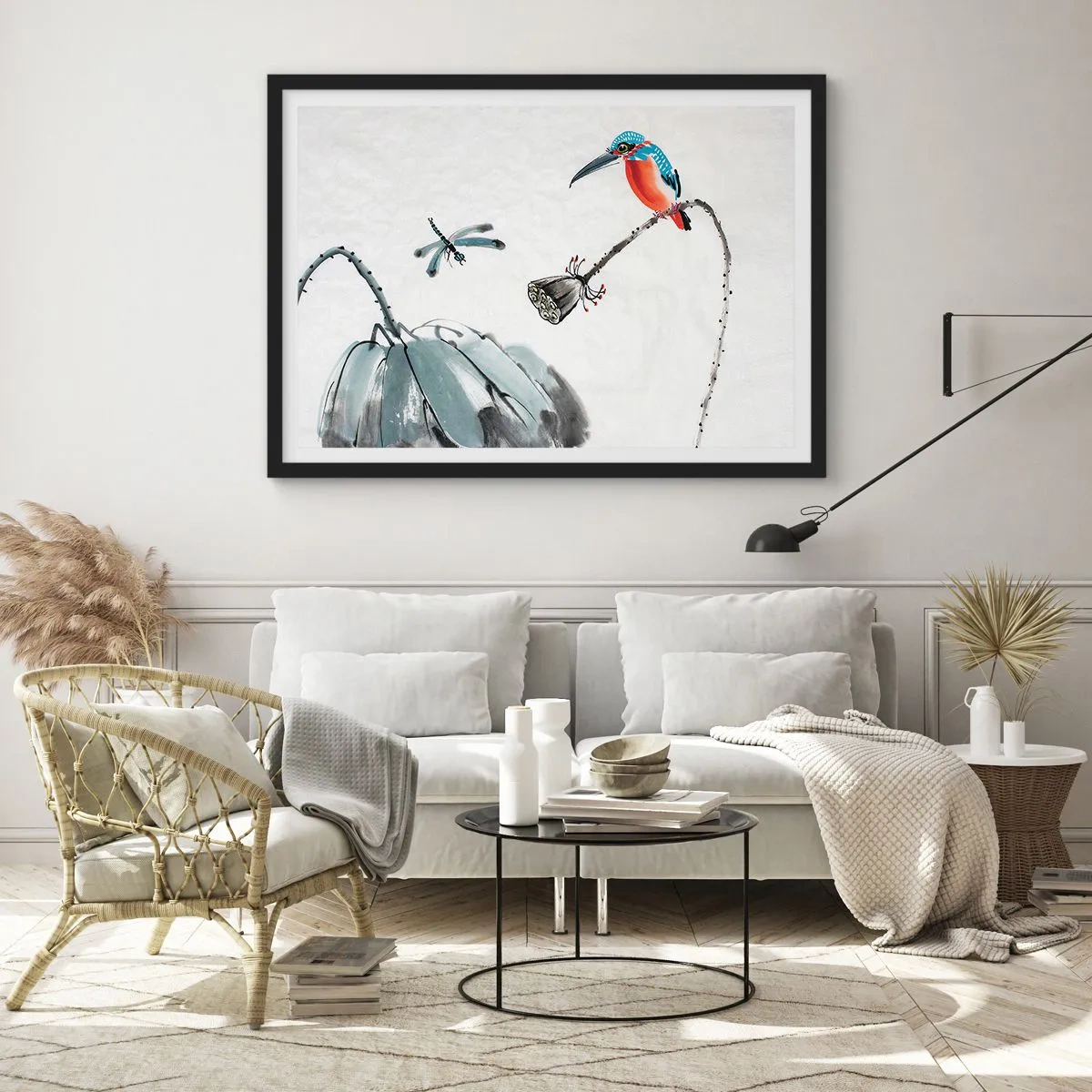 Poszter fehér keretben - A rét élete - 91x61 cm