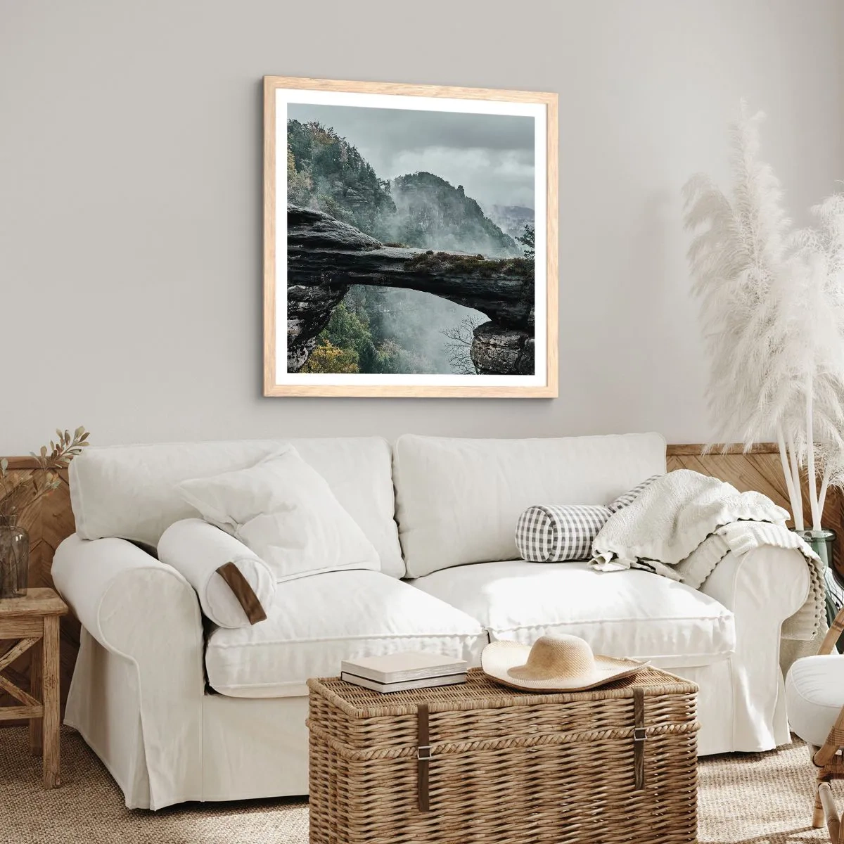 Poszter világos tölgy keretben - A kaland hamarosan kezdődik - 50x50 cm