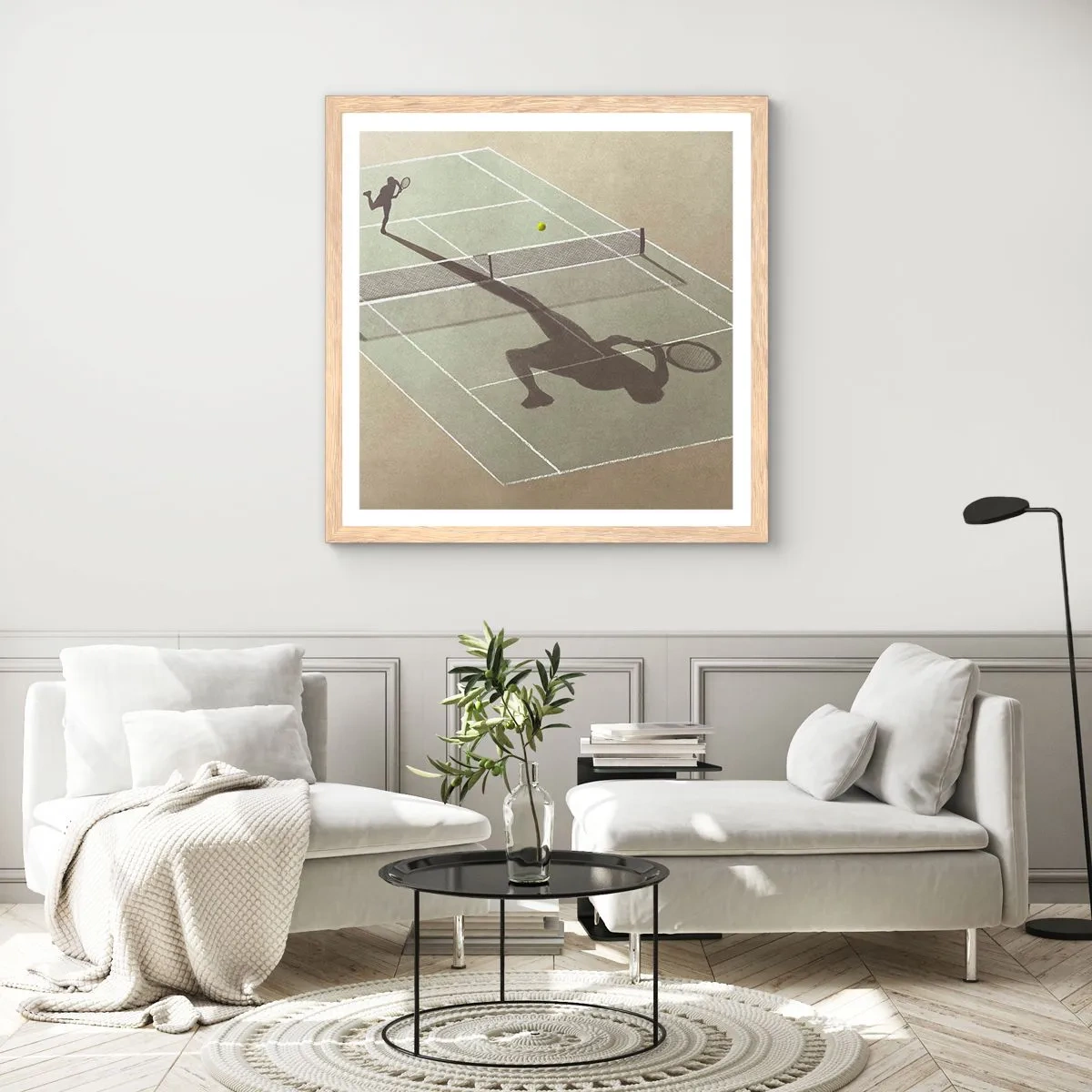 Poszter világos tölgy keretben - Önmagumk legyőzése - 60x60 cm