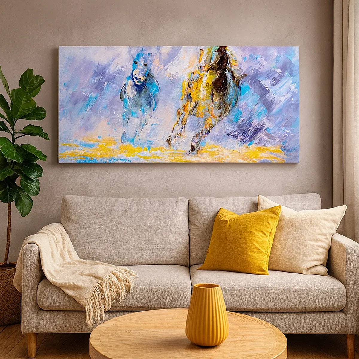 Vászonkép - Átvágtatva a vakító fényen - 30x30 cm