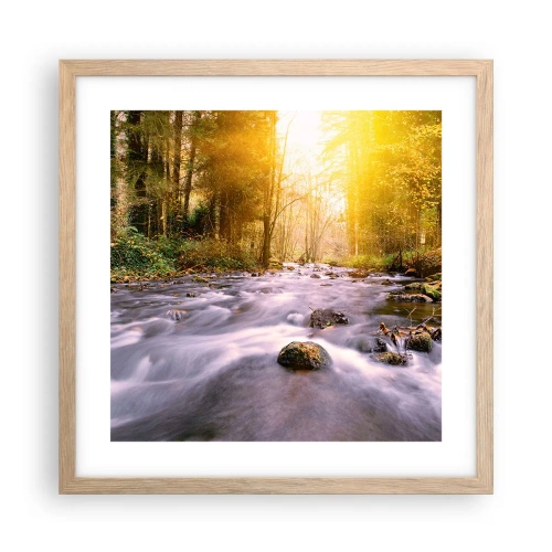 Poszter világos tölgy keretben - Malachit ezüst és arany keretben - 40x40 cm