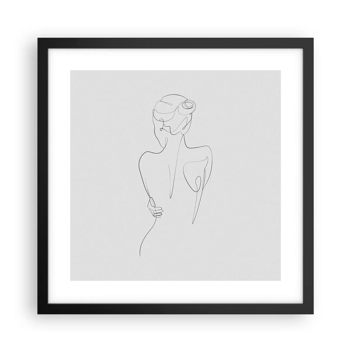 Poszter fehér keretben - Testzene - 40x40 cm