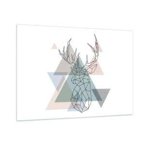 Üveg kép - Egy geometrikus erdőben - 100x70 cm