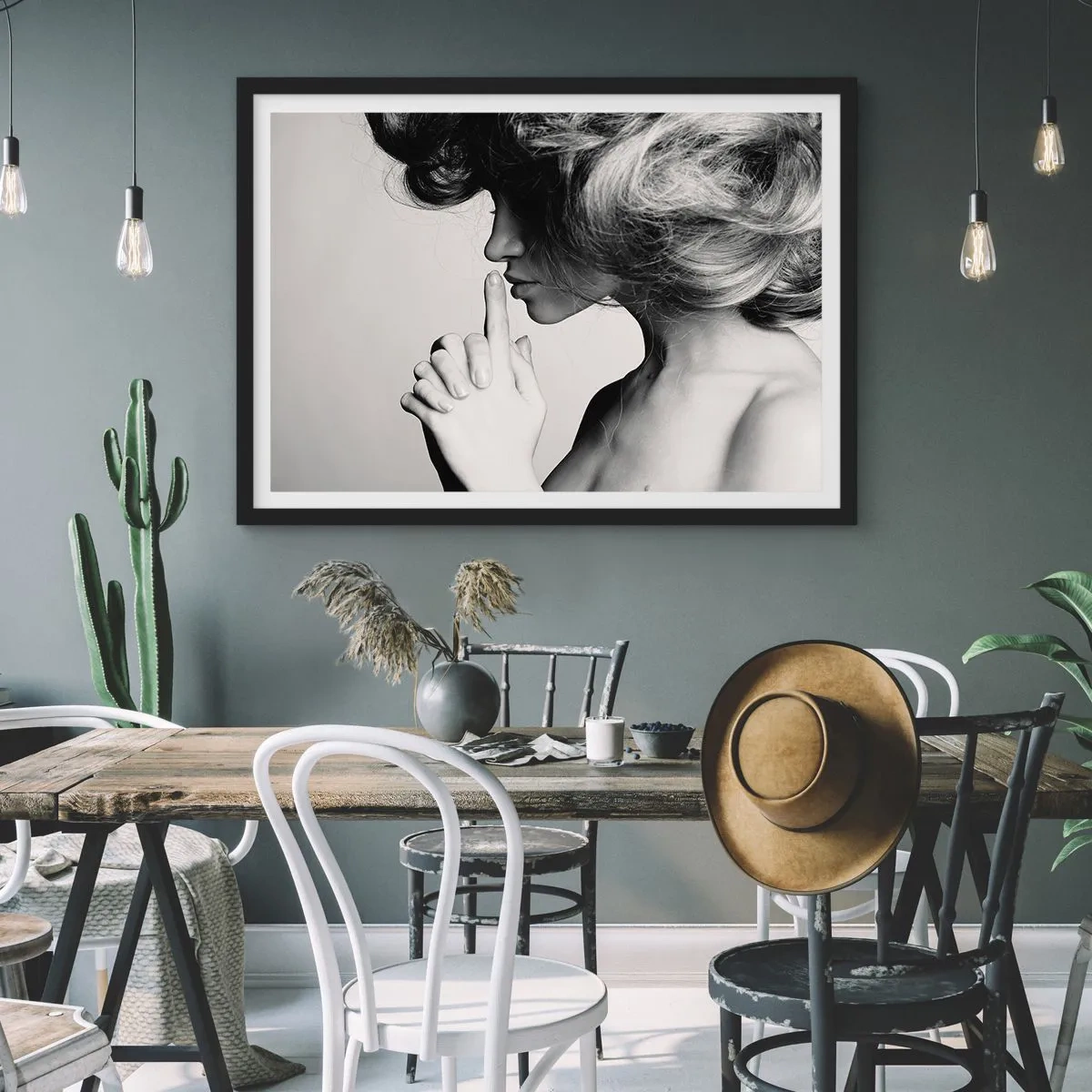 Poszter fehér keretben - Magára hallgatva - 40x30 cm