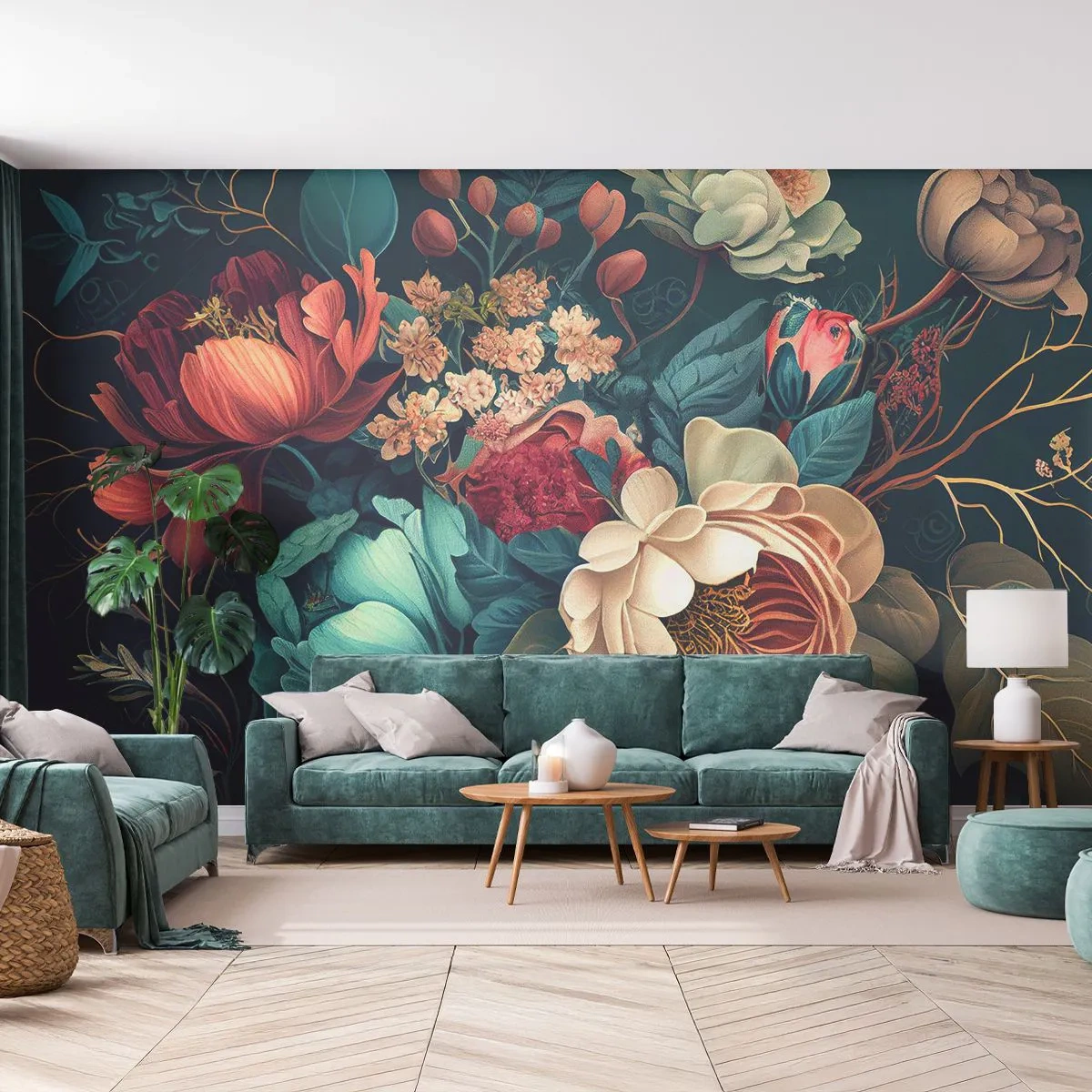 Öntapadós Fotótapéta Deluxe Sticker - 19. századi báj - Virágok, Fura csaj, Klasszikus - 100x70 cm