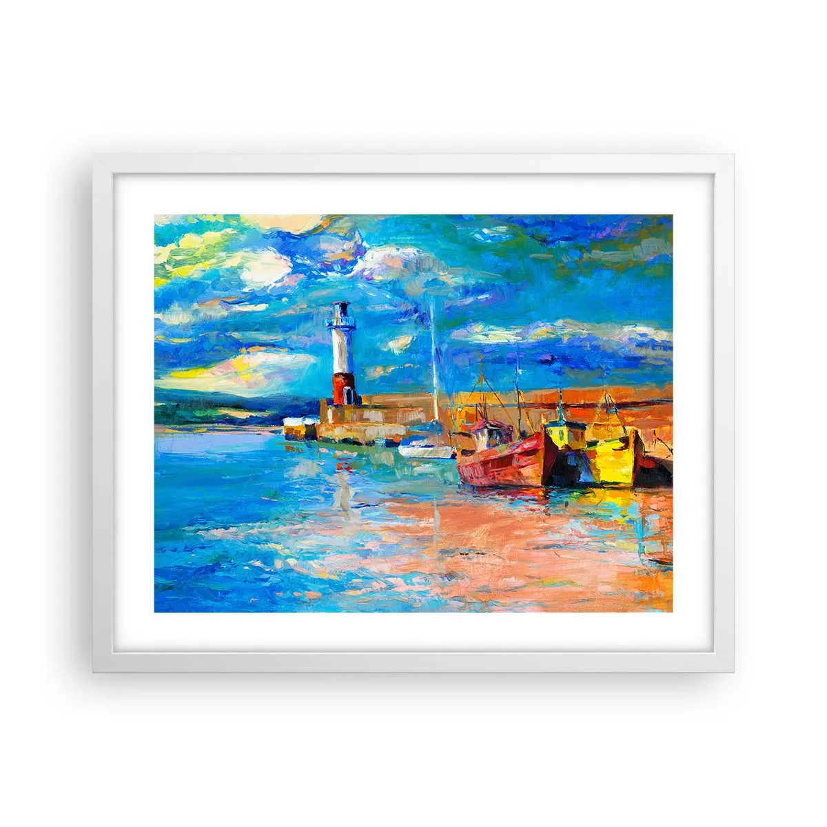 Poszter fekete keretben - Egy délután a szivárványos öbölben - 50x40 cm