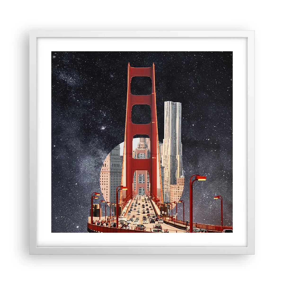 Poszter fekete keretben - Mindig a középpontban - 50x50 cm