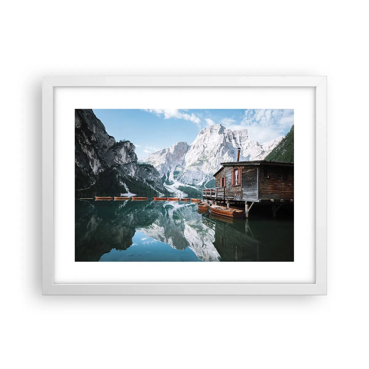 Poszter fekete keretben - Kristályos hegyi reggel - 40x30 cm