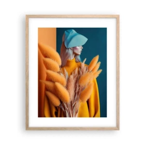 Poszter világos tölgy keretben - Bolyhos portré - 40x50 cm