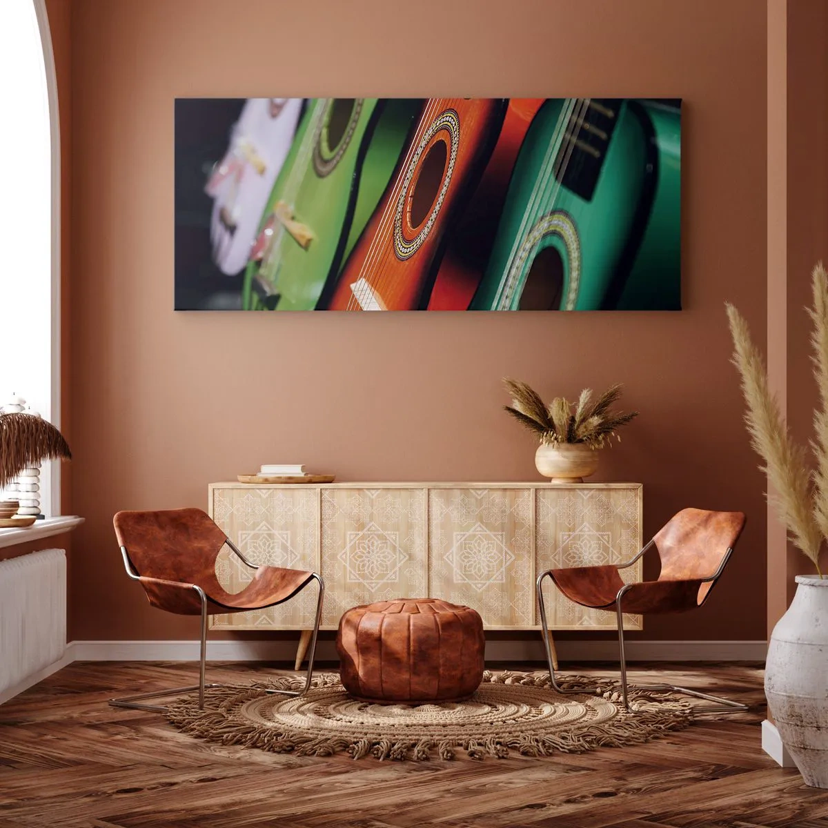 Vászonkép - A gitárnak sok színe van - 140x50 cm