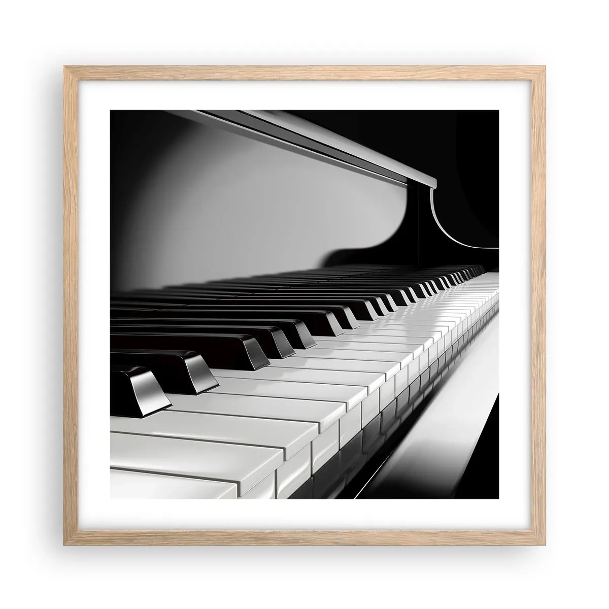 Poszter világos tölgy keretben - A formák és színek harmóniája - 50x50 cm