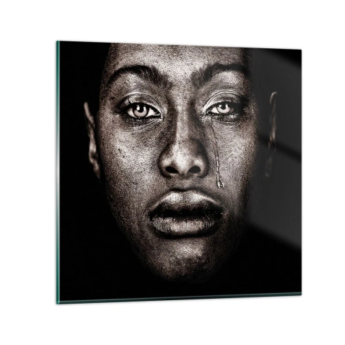 Üveg kép - Egy könnycsepp - 50x50 cm