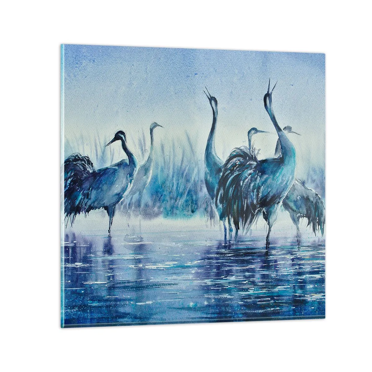 Üveg kép - Reggeli találkozás - 30x30 cm