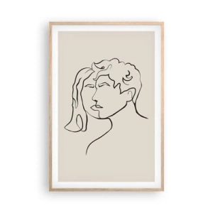 Poszter világos tölgy keretben - És egységgé vált - 61x91 cm