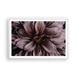 Poszter fekete keretben - Virágos szív - 91x61 cm