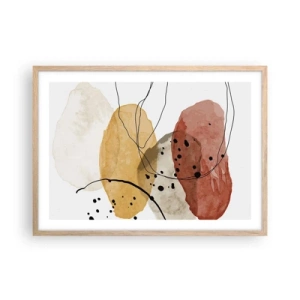 Poszter világos tölgy keretben - Mint a könnyű, friss levegő - 70x50 cm