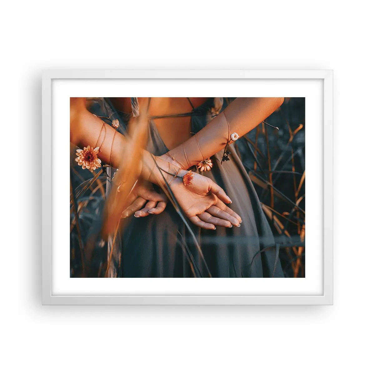 Poszter fekete keretben - Kapcsolatban a természettel - 50x40 cm