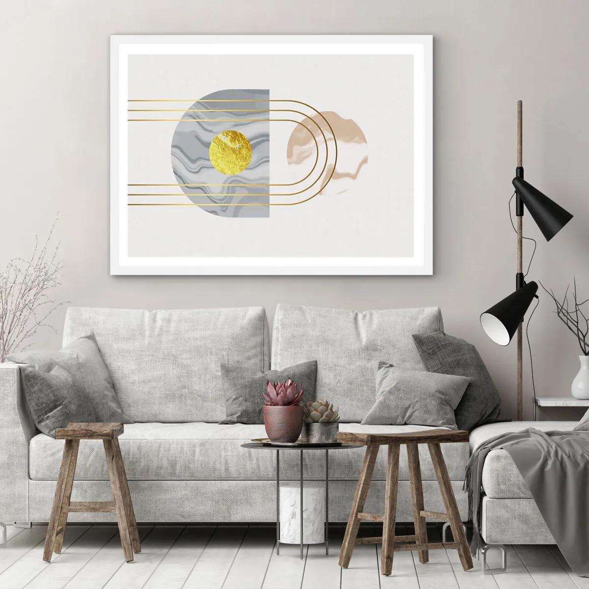 Poszter fekete keretben - Fényerő és ragyogás - 100x70 cm