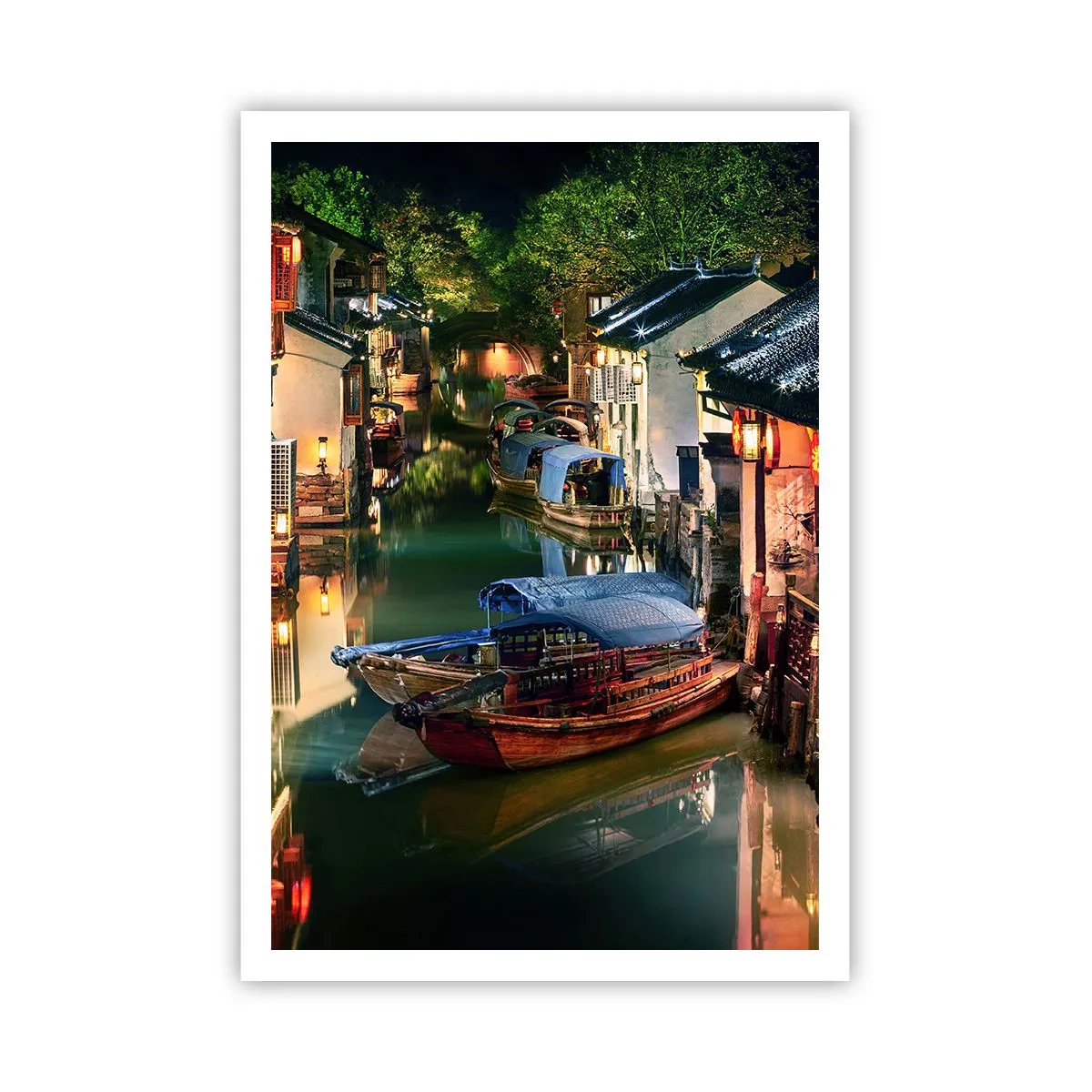 Poszter - Este egy kínai utcán - 70x100 cm