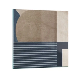 Üveg kép - Az egyszerűség és a kerekség kompozíciója - 30x30 cm