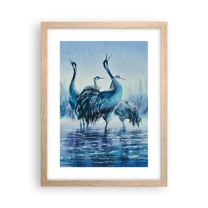 Poszter világos tölgy keretben - Reggeli találkozás - 30x40 cm