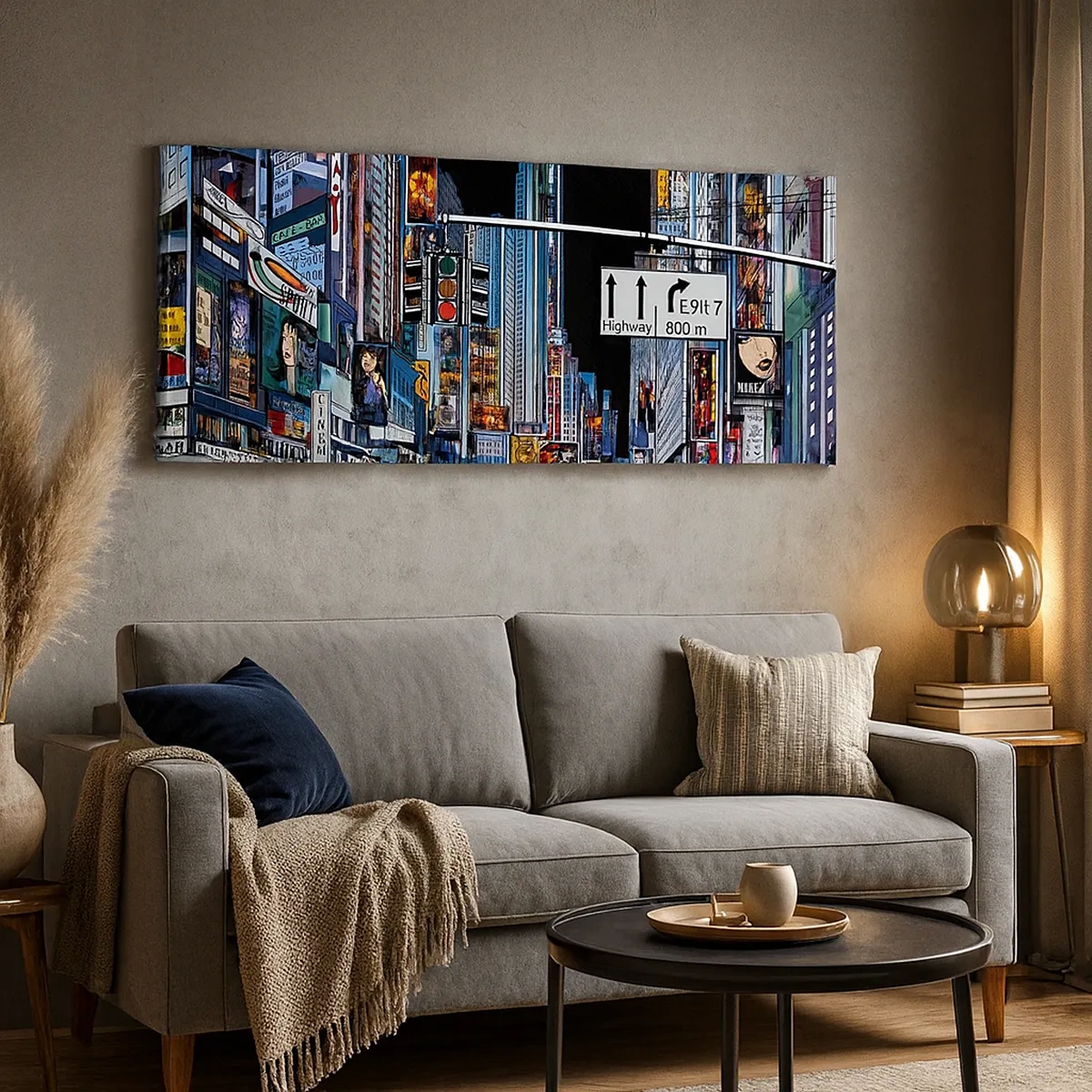 Vászonkép - Képregény nagy éjszaka - 30x30 cm