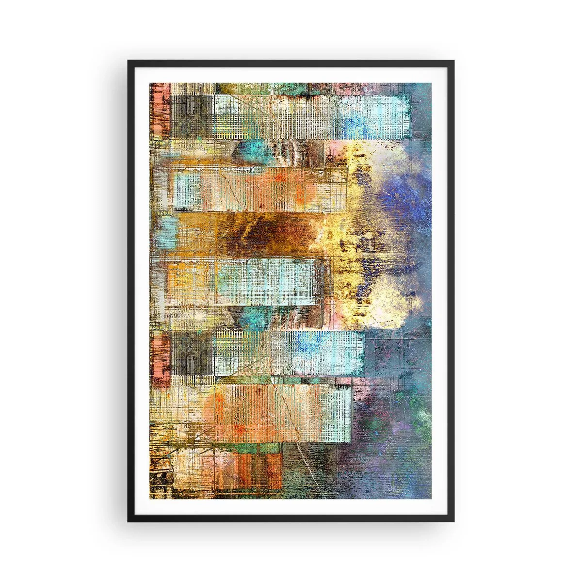 Poszter fehér keretben - Napfényes metropolisz - 70x100 cm