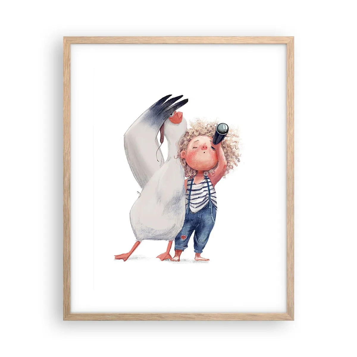 Poszter világos tölgy keretben - Nagy utazási terve - 40x50 cm