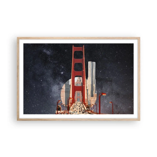 Poszter világos tölgy keretben - Mindig a középpontban - 91x61 cm