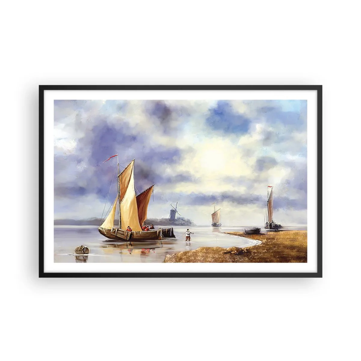 Poszter fehér keretben - A tengerészek visszatérése - 91x61 cm