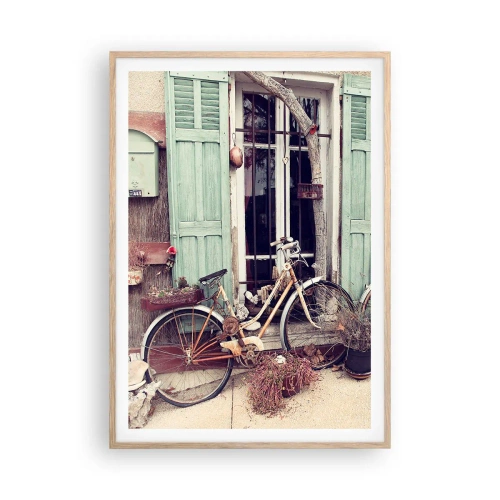 Poszter világos tölgy keretben - Éljen a tartomány - 70x100 cm