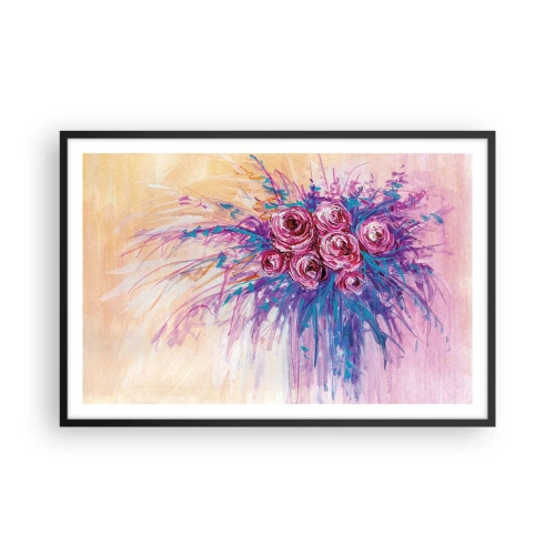 Poszter fehér keretben - Rózsaszín szökőkút - 91x61 cm