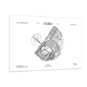 Üveg kép - Dubai anatómiája - 120x80 cm