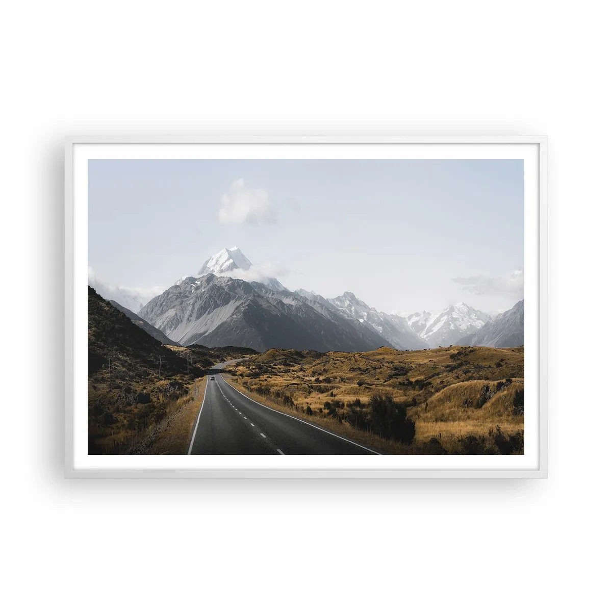 Poszter fekete keretben - Út a hegyek szívébe - 100x70 cm