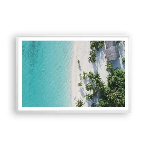 Poszter fekete keretben - Nyaralás a paradicsomban - 91x61 cm