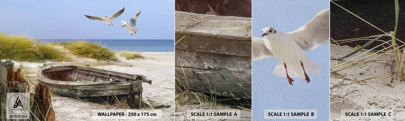 Fotótapéta Minta Premium Sand - Szélben fürödve - Tájkép, Strand, Dűnék - 100x30 cm