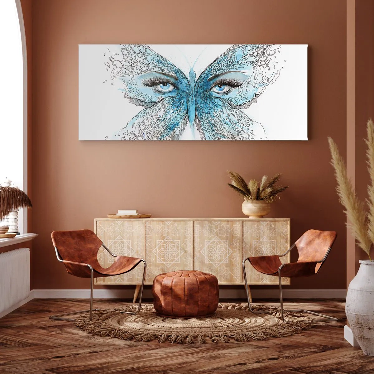 Vászonkép - Modraszek eros - 160x50 cm