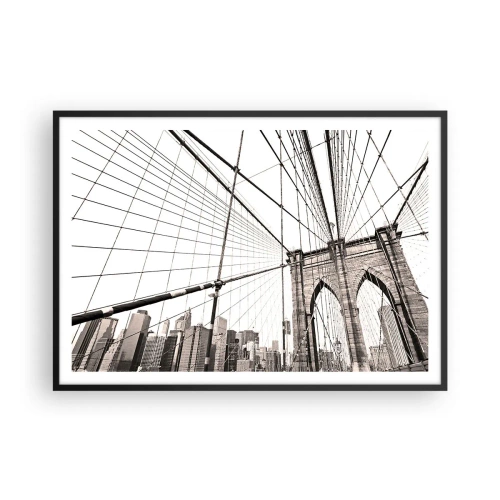 Poszter fehér keretben - New York-i katedrális - 100x70 cm