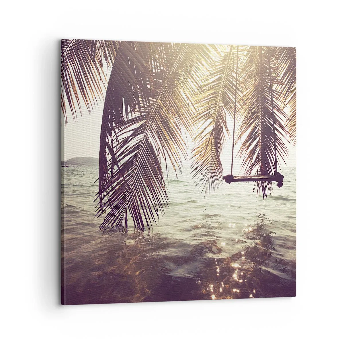 Vászonkép - Tetszés szerint hintázhat a felhők között - 60x60 cm