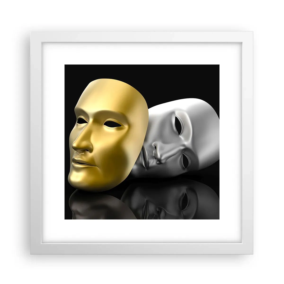 Poszter fekete keretben - Az élet színház - 30x30 cm