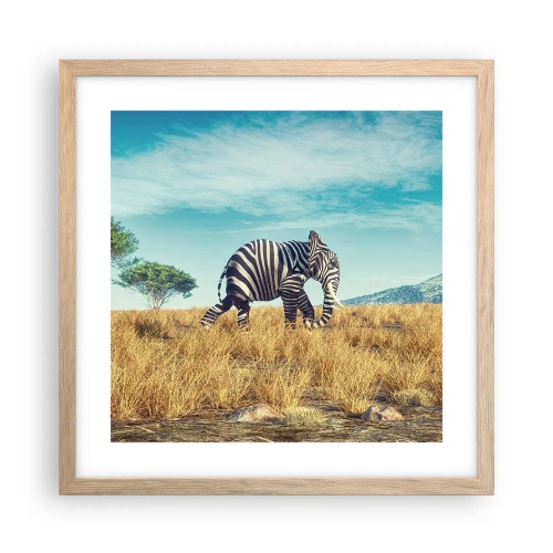 Poszter világos tölgy keretben - A szürke már nem menő - 40x40 cm