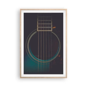 Poszter világos tölgy keretben - Egy pillanat, mielőtt megszólal - 61x91 cm