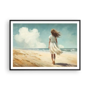 Poszter fehér keretben - Találkozás a nappal és a széllel - 100x70 cm
