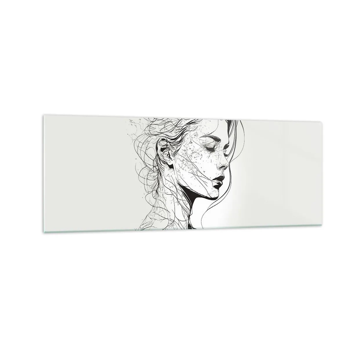 Üveg kép - Portré álmodozásban - 140x50 cm