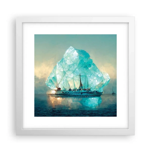 Poszter fekete keretben - Sarkvidéki gyémánt - 30x30 cm
