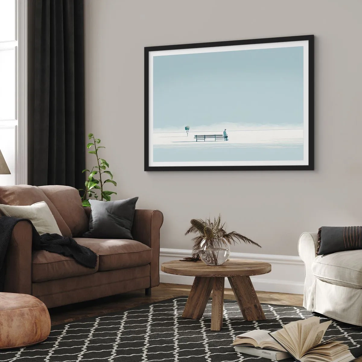 Poszter fehér keretben - Igen, én várok. - 40x30 cm