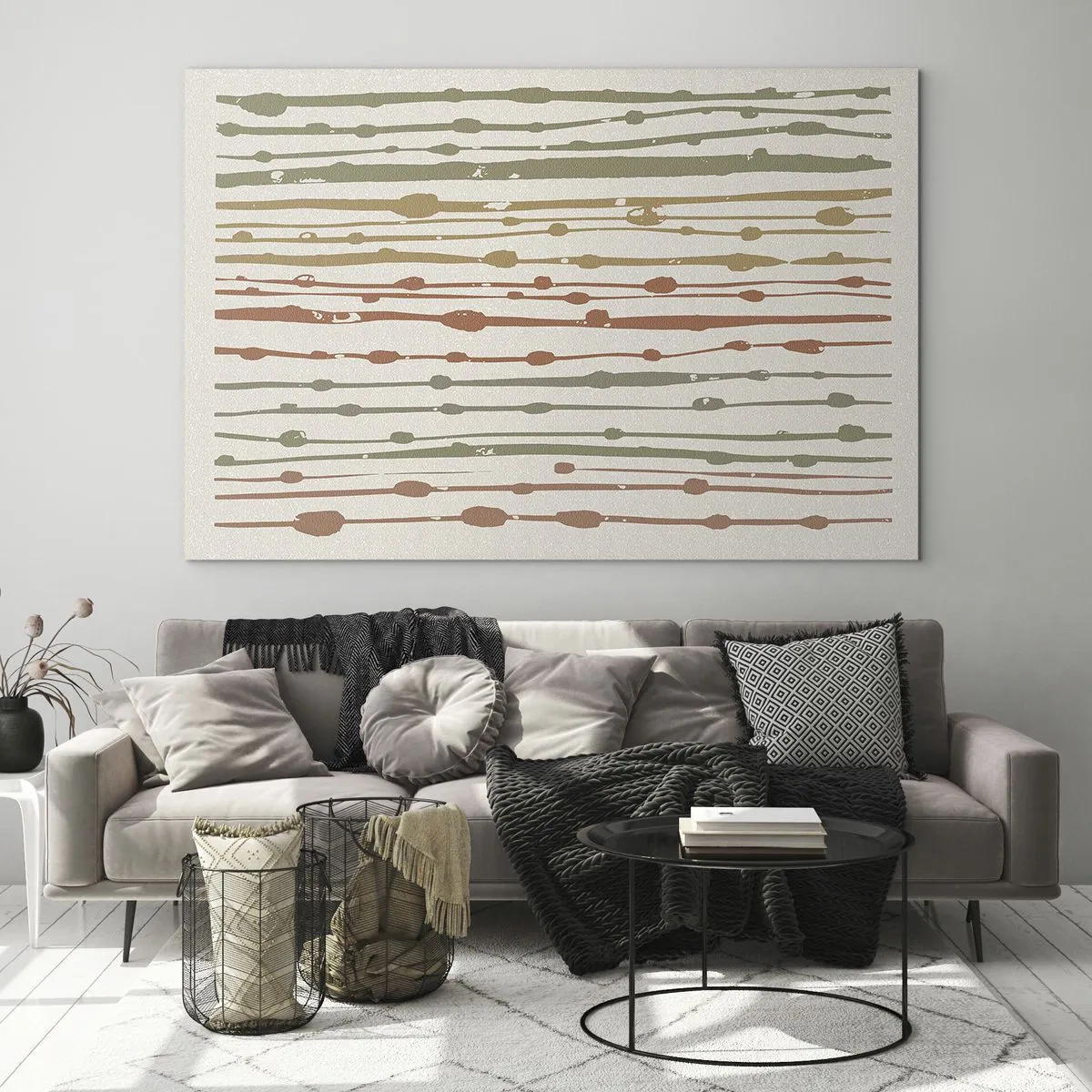 Üveg kép - Zenei színjegyzetelés - 100x70 cm